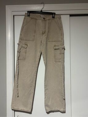 Sincerly Jules Women’s Beige Utility Cargo Pants